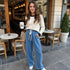 Pantalón Fluido Ef. Jeans - Azul