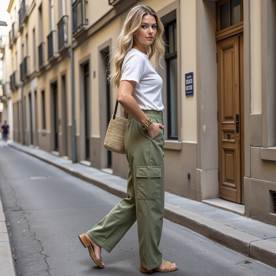 Pantalón Cargo - Militar