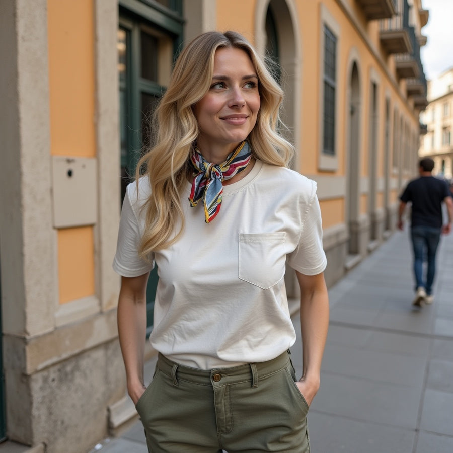 Camiseta Basic Bolsillo - Blanco