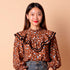 Blusa Volante Animal - Teja