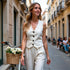 Pantalón Lino Fluido - Beige