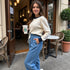 Pantalón Fluido Ef. Jeans - Azul