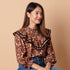 Blusa Volante Animal - Teja