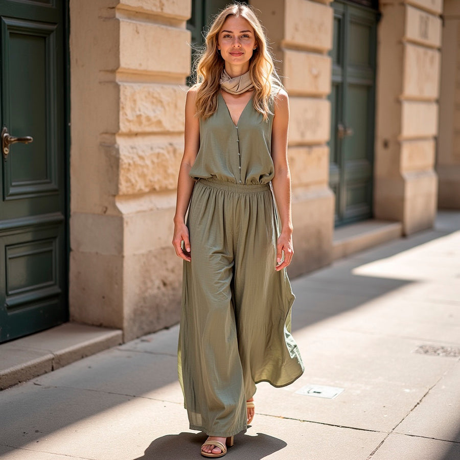 Blusa Tirante Saten - Kaki