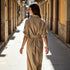 Vestido Largo Lino - Beige