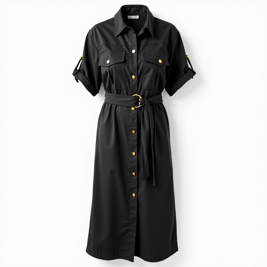 Vestido Largo Lino - Crema