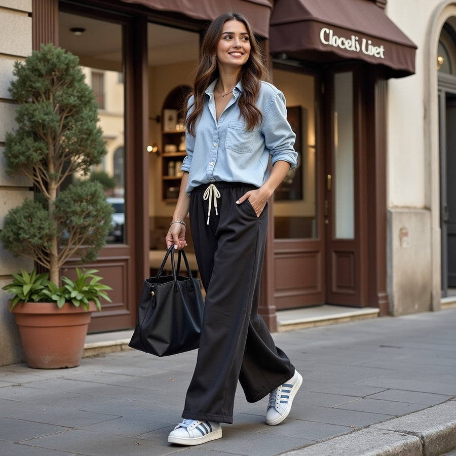Pantalón Bajo Goma - Kaki