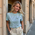 Camiseta Basic Bolsillo - Turquesa