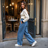 Pantalón Fluido Ef. Jeans - Azul