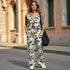 Pantalón Fluido Estampado - Kaki