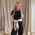 Pantalón Afelpado Cordón - Negro