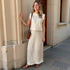 Falda Lino Estrellas - Beige