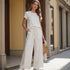 Pantalón Lino Bolsillos - Beige