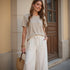 Pantalón Lino Bolsillos - Beige