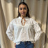 Blusa Líneas Algodón - Blanco