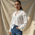 Blusa Líneas Algodón - Blanco