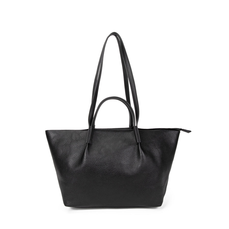 Bolso Capazo Asa Piel - Negro
